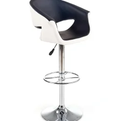 Garnero Arredamenti Sgabello alto regolabile moderno in ecopelle nero bianco Daisy Hot