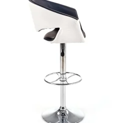 Garnero Arredamenti Sgabello alto regolabile moderno in ecopelle nero bianco Daisy Hot