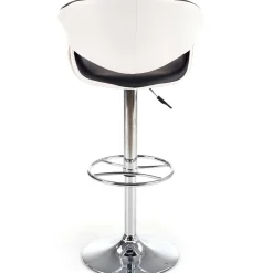 Garnero Arredamenti Sgabello alto regolabile moderno in ecopelle nero bianco Daisy Hot