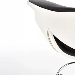Garnero Arredamenti Sgabello alto regolabile moderno in ecopelle nero bianco Daisy Hot