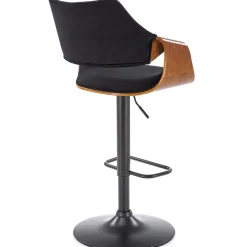 Garnero Arredamenti Sgabello alto regolabile in velluto nero rovere Wiston Hot