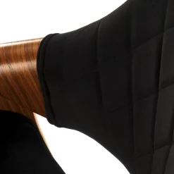 Garnero Arredamenti Sgabello alto regolabile in velluto nero rovere Wiston Hot