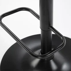 Garnero Arredamenti Sgabello alto regolabile in velluto nero rovere Wiston Hot