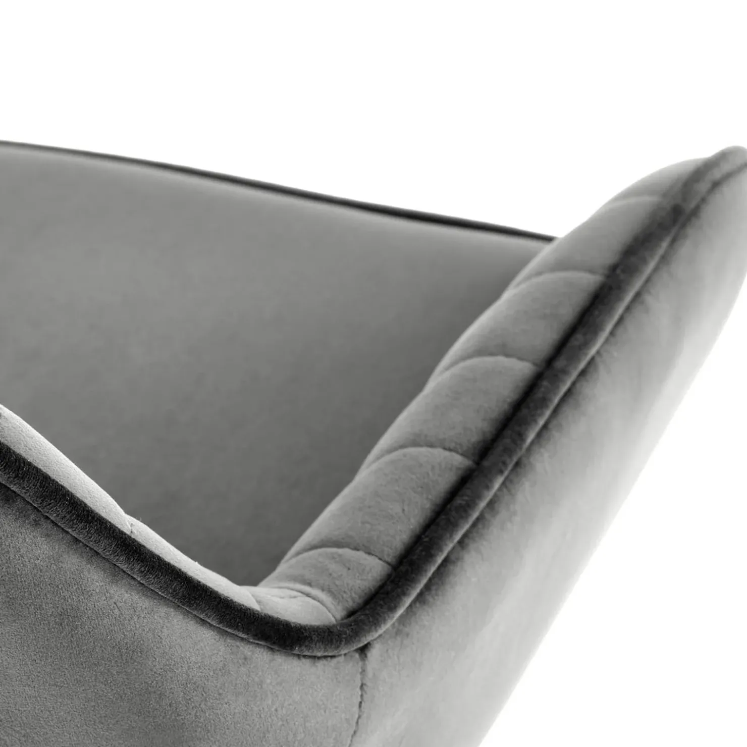 Garnero Arredamenti Sgabello alto regolabile con braccioli in velluto nero Arsel Grigio Outlet