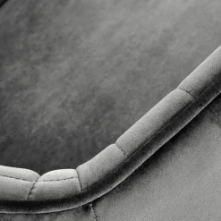 Garnero Arredamenti Sgabello alto regolabile con braccioli in velluto nero Arsel Grigio Outlet