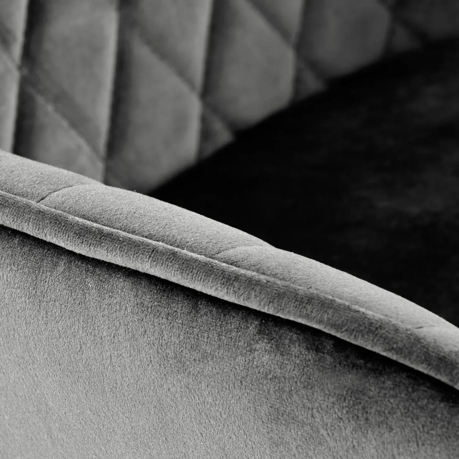 Garnero Arredamenti Sgabello alto regolabile con braccioli in velluto nero Arsel Grigio Outlet