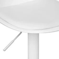 Garnero Arredamenti Sgabello bar design regolabile 82/103cm bianco Perry