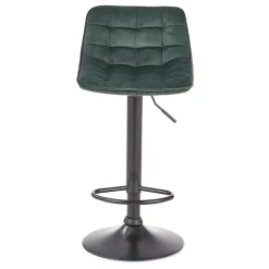 Garnero Arredamenti Sgabello imbottito regolabile in velluto nero Fost Verde Hot