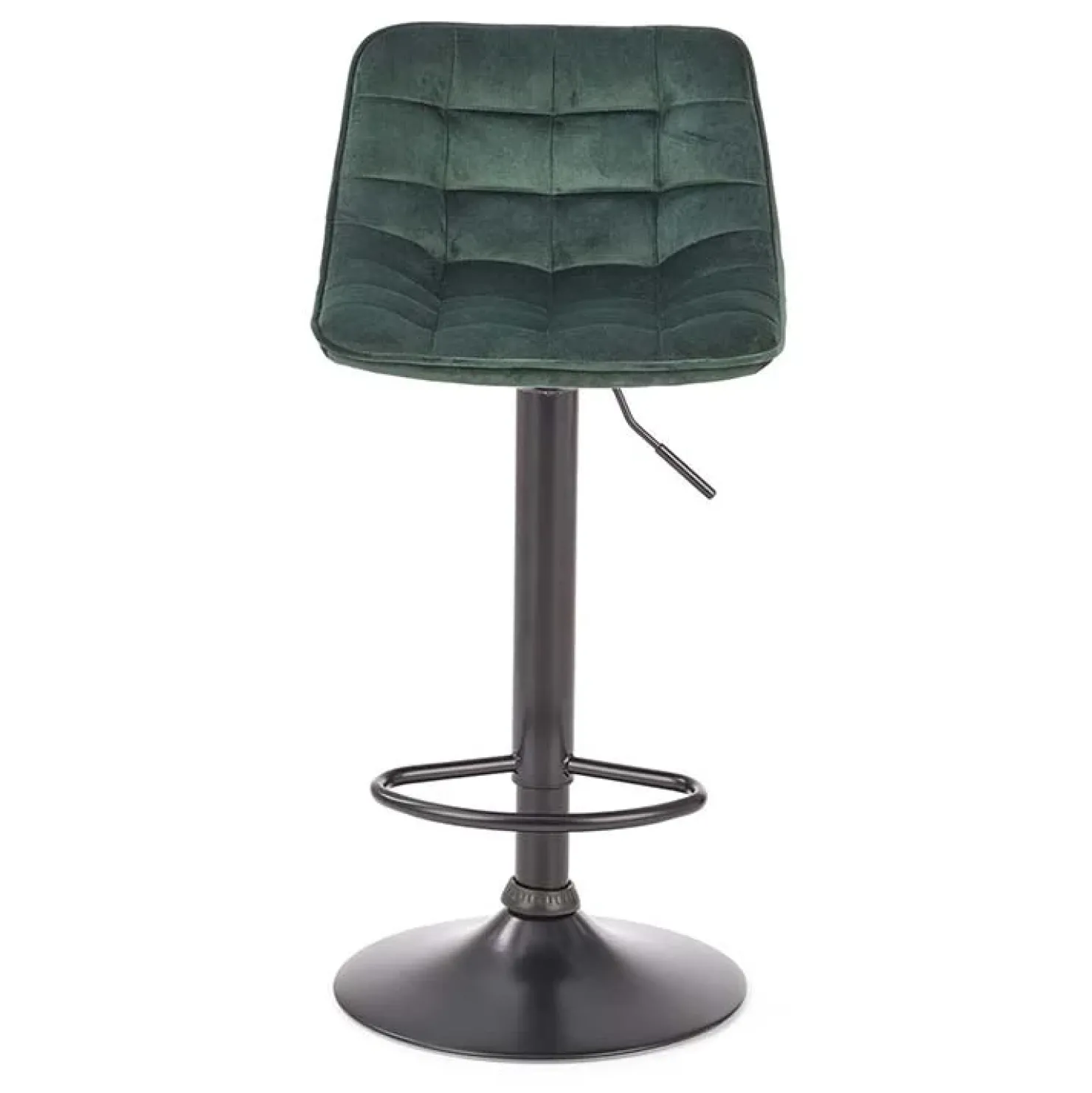 Garnero Arredamenti Sgabello imbottito regolabile in velluto nero Fost Verde Hot