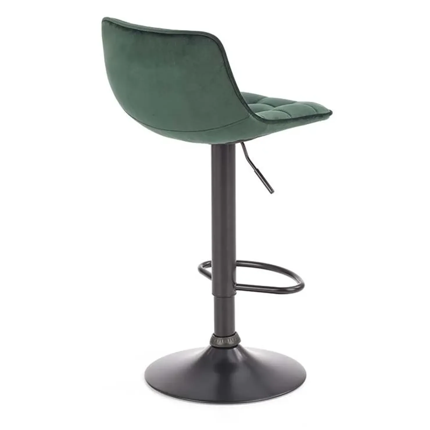 Garnero Arredamenti Sgabello imbottito regolabile in velluto nero Fost Verde Hot