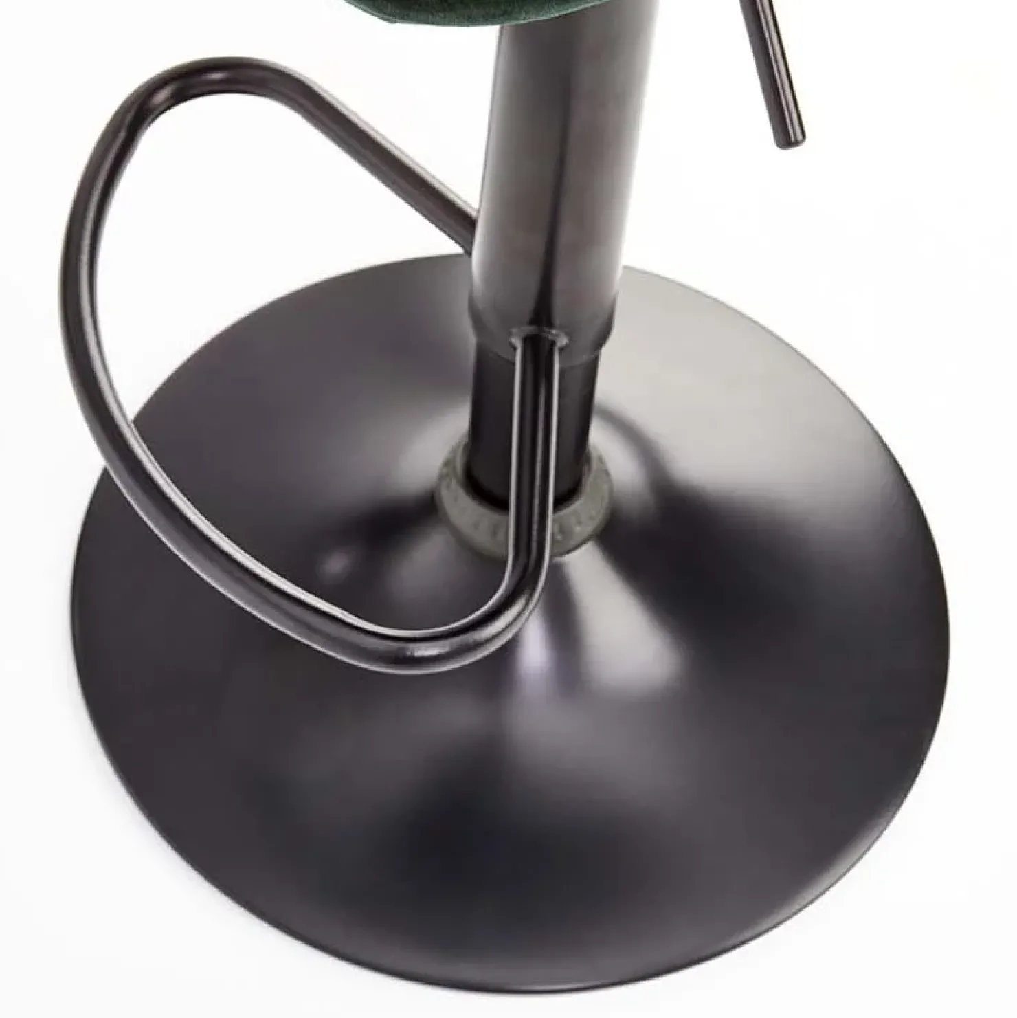 Garnero Arredamenti Sgabello imbottito regolabile in velluto nero Fost Verde Hot