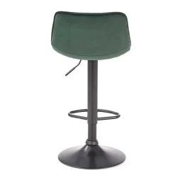 Garnero Arredamenti Sgabello imbottito regolabile in velluto nero Fost Verde Hot