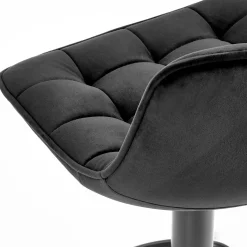 Garnero Arredamenti Sgabello imbottito regolabile in velluto Fost Nero Sale