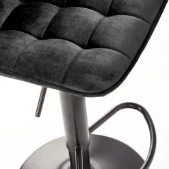 Garnero Arredamenti Sgabello imbottito regolabile in velluto Fost Nero Sale