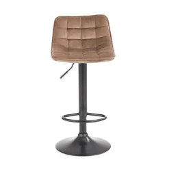 Garnero Arredamenti Sgabello imbottito regolabile in velluto nero Fost Beige Outlet