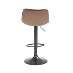 Garnero Arredamenti Sgabello imbottito regolabile in velluto nero Fost Beige Outlet