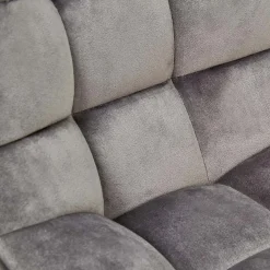 Garnero Arredamenti Sgabello imbottito regolabile in velluto grigio nero Fost Online