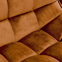 Garnero Arredamenti Sgabello imbottito regolabile in velluto terracotta nero Fost Arancio Hot