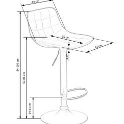 Garnero Arredamenti Sgabello imbottito regolabile in velluto terracotta nero Fost Arancio Hot