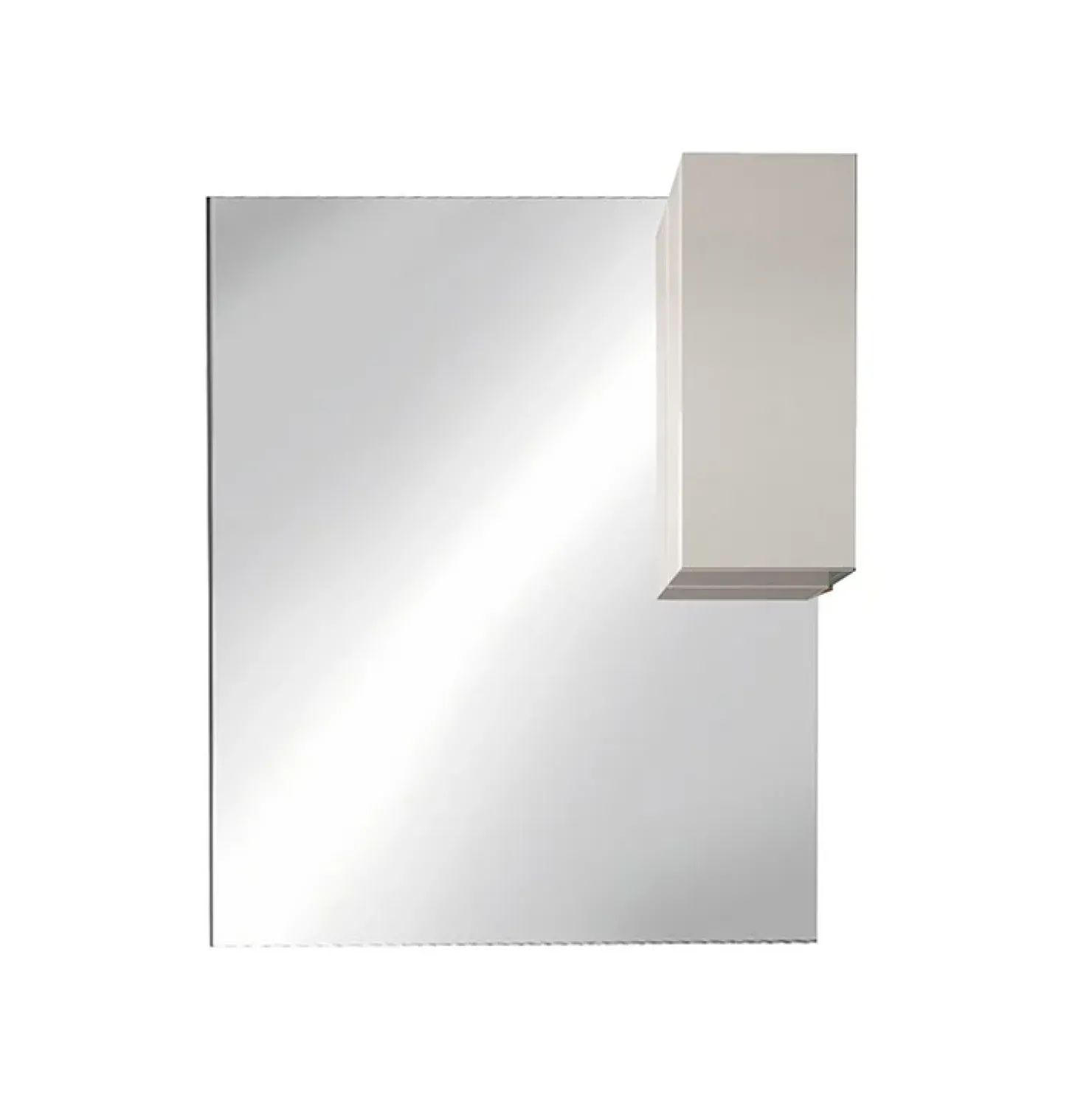 Garnero Arredamenti Specchiera bagno con led e pensile 100x110cm lucido Minister Bianco Outlet