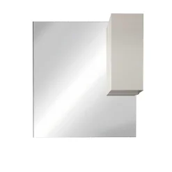 Garnero Arredamenti Specchiera bagno con led e pensile 120x110cm lucido Minister Bianco Outlet