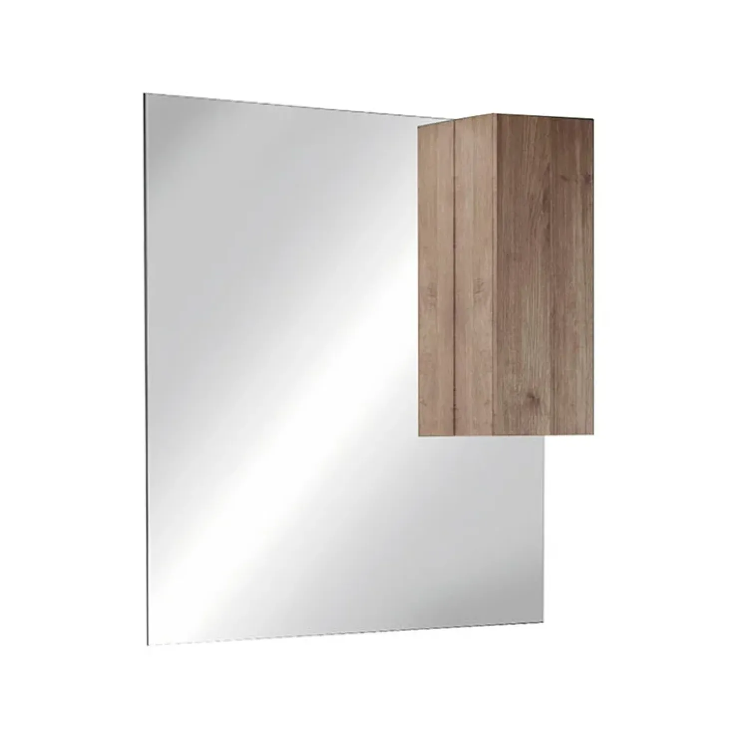 Garnero Arredamenti Specchiera 100x110cm bagno con led e pensile rovere Alvarez Noce Hot