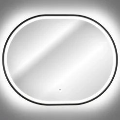 Garnero Arredamenti Specchio da parete con led 70x90cm Glossy 3 Nero Discount