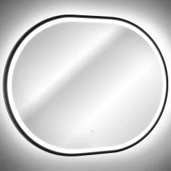 Garnero Arredamenti Specchio da parete con led 70x90cm Glossy 3 Nero Discount