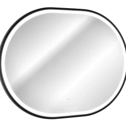 Garnero Arredamenti Specchio da parete con led 70x90cm Glossy 3 Nero Discount