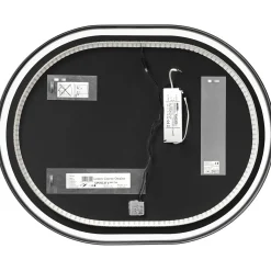 Garnero Arredamenti Specchio da parete con led 70x90cm Glossy 3 Nero Discount