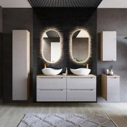 Garnero Arredamenti Specchio da parete con led 50x90cm dorato Glossy 2 Oro Online