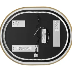 Garnero Arredamenti Specchio da parete con led 70x90cm dorato Glossy 3 Oro Discount