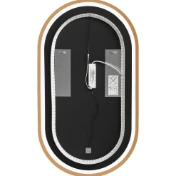 Garnero Arredamenti Specchio da parete retroilluminato 50x90cm dorato Glossy Oro New