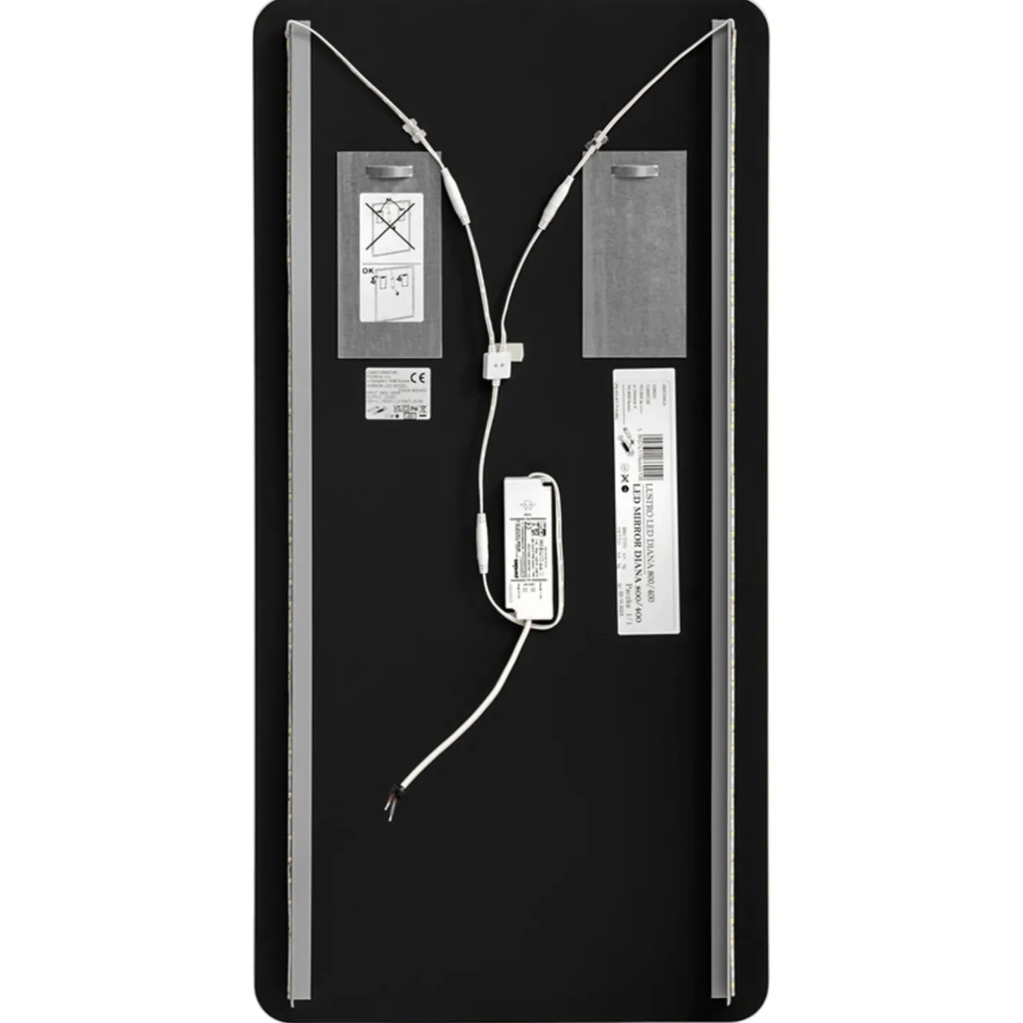 Garnero Arredamenti Specchio da parete retroilluminato 40x80cm Spink Discount