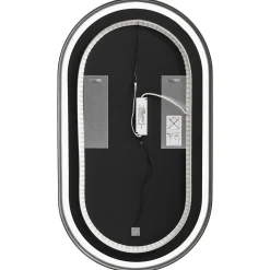 Garnero Arredamenti Specchio da parete retroilluminato 50x90cm Glossy Nero Hot