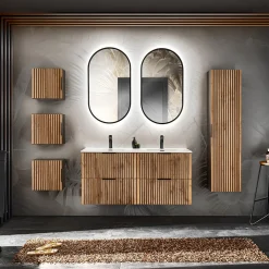 Garnero Arredamenti Specchio da parete retroilluminato 50x90cm Glossy Nero Hot