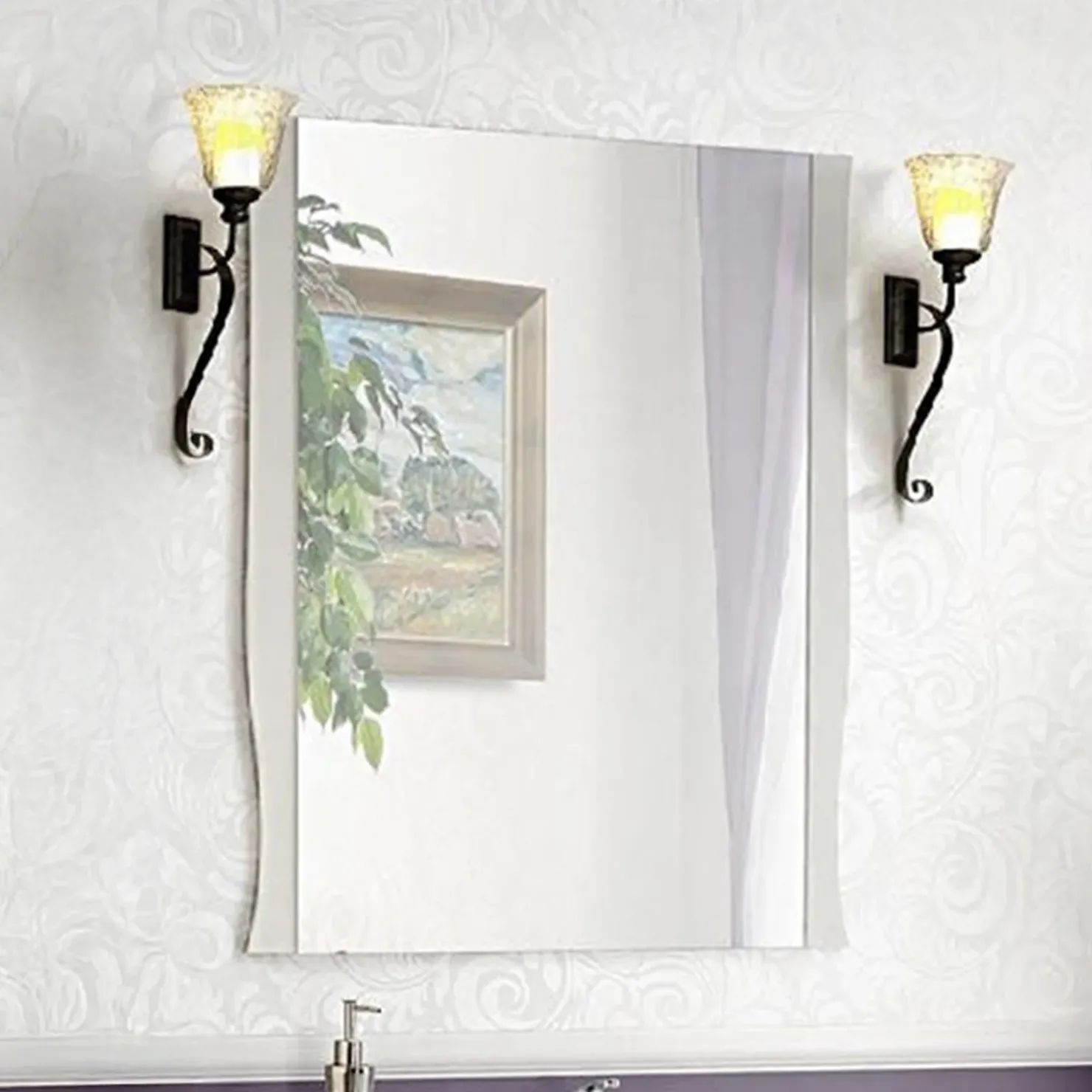 Garnero Arredamenti Specchio da parete 60x80cm bianco Brigit New