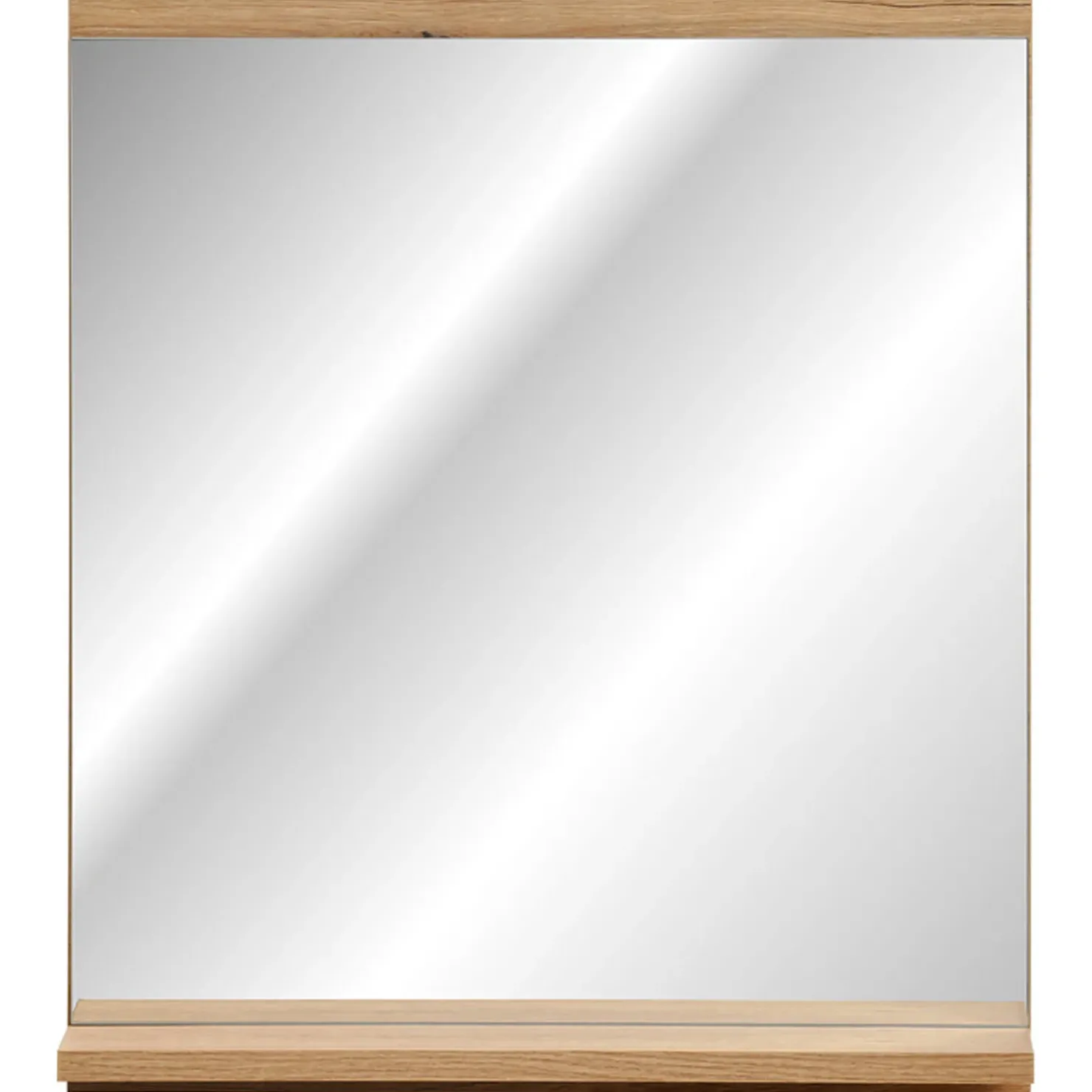 Garnero Arredamenti Specchio da parete 50x57cm con mensola rovere Bully