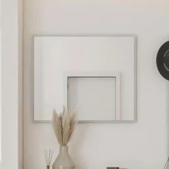 Garnero Arredamenti Specchio ingresso da parete 92x77cm Accent Grigio Sale