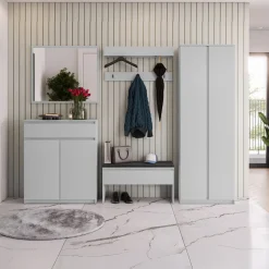 Garnero Arredamenti Specchio ingresso da parete 92x77cm Accent Grigio Sale