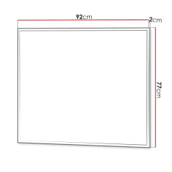 Garnero Arredamenti Specchio ingresso da parete 92x77cm bianco Accent Bianco Opaco