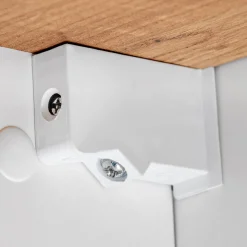 Garnero Arredamenti Specchio mobile contenitore 94x72cm 3 ante bianco rovere Dual