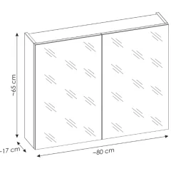 Garnero Arredamenti Specchio mobile contenitore 80x65cm grigio Serif New