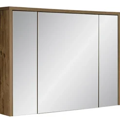 Garnero Arredamenti Specchio mobile contenitore 100x75cm 3 ante rovere Stony Best