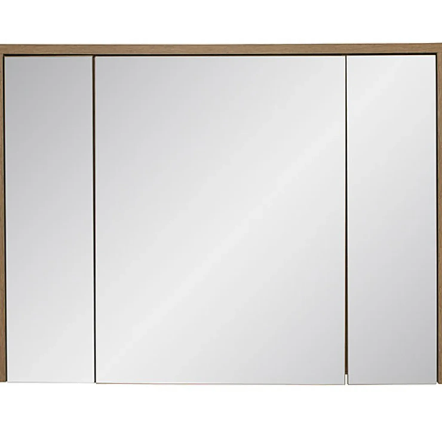 Garnero Arredamenti Specchio mobile contenitore 100x75cm 3 ante rovere Stony Best