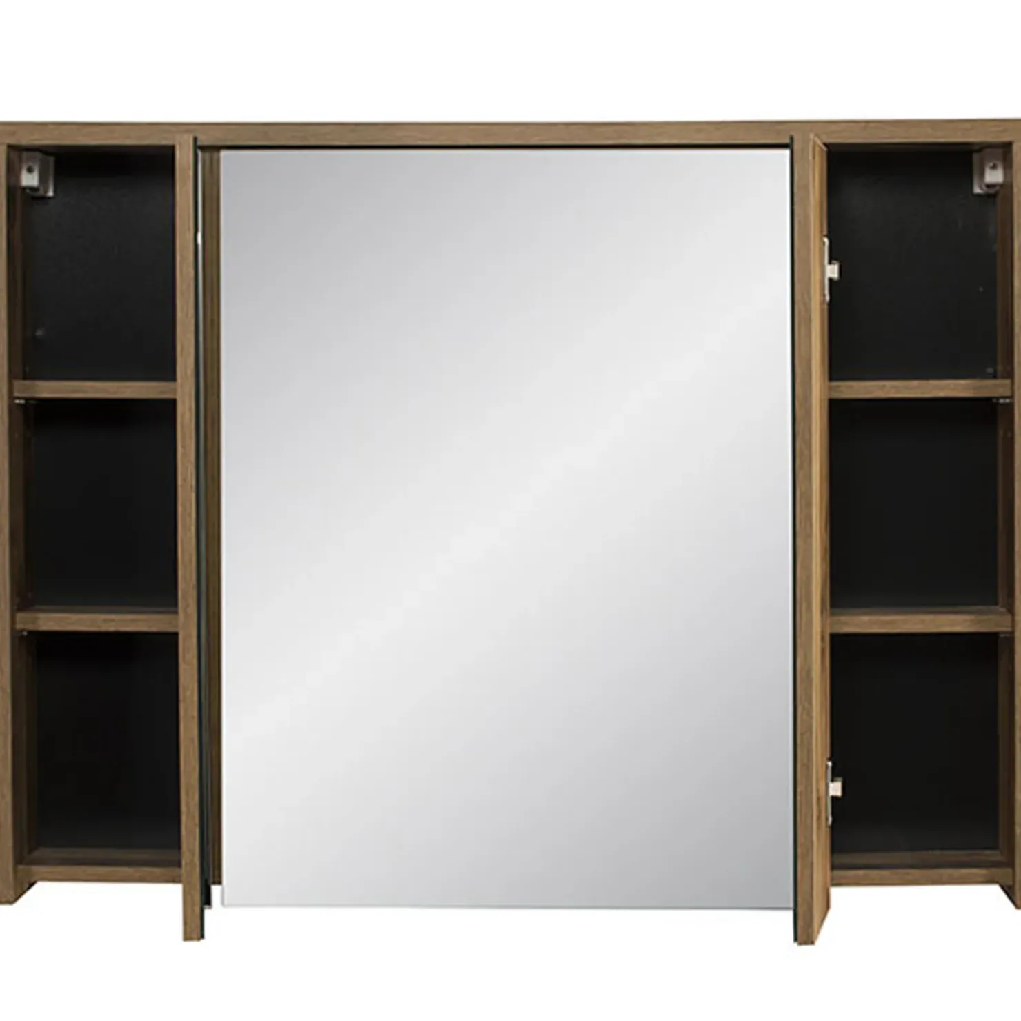 Garnero Arredamenti Specchio mobile contenitore 100x75cm 3 ante rovere Stony Best