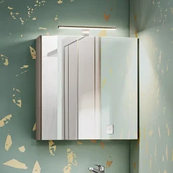 Garnero Arredamenti Specchio mobile contenitore 60x65cm grigio Serif New