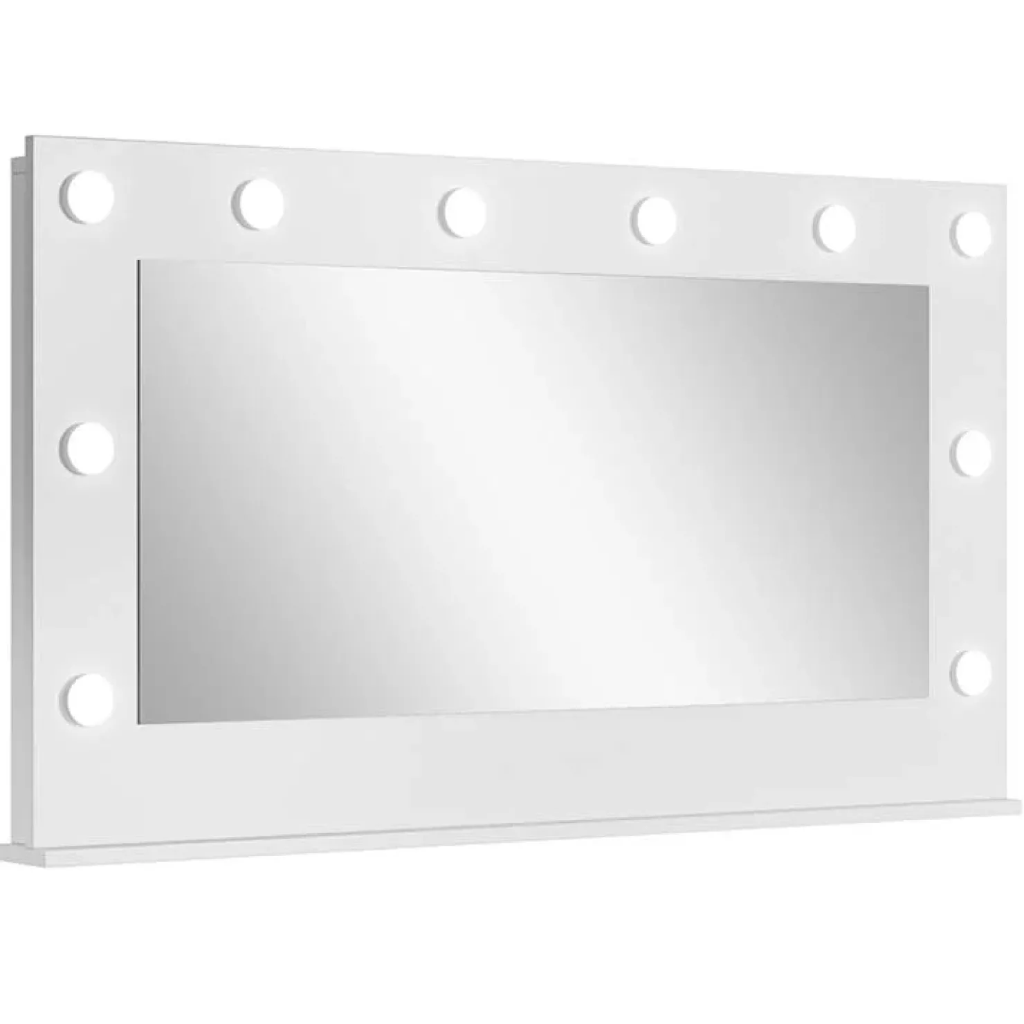 Garnero Arredamenti Specchio 120x67cm da parete per scrivania bianco opaco Eliana