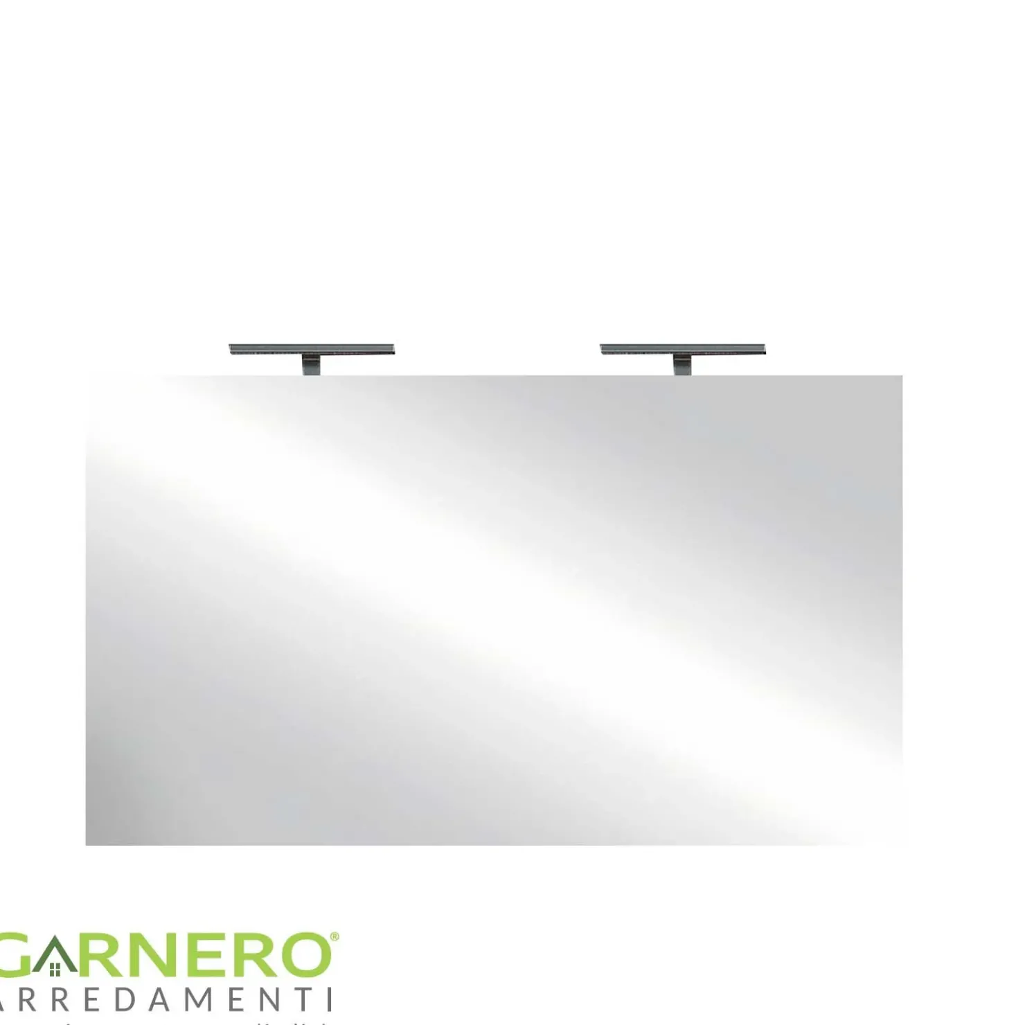 Garnero Arredamenti Specchio 120x75cm moderno con due LED vetro Premier Outlet