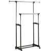Garnero Arredamenti Stand appendiabiti 90-142x97-170h cm allungabile con ruote nero Bonney Online